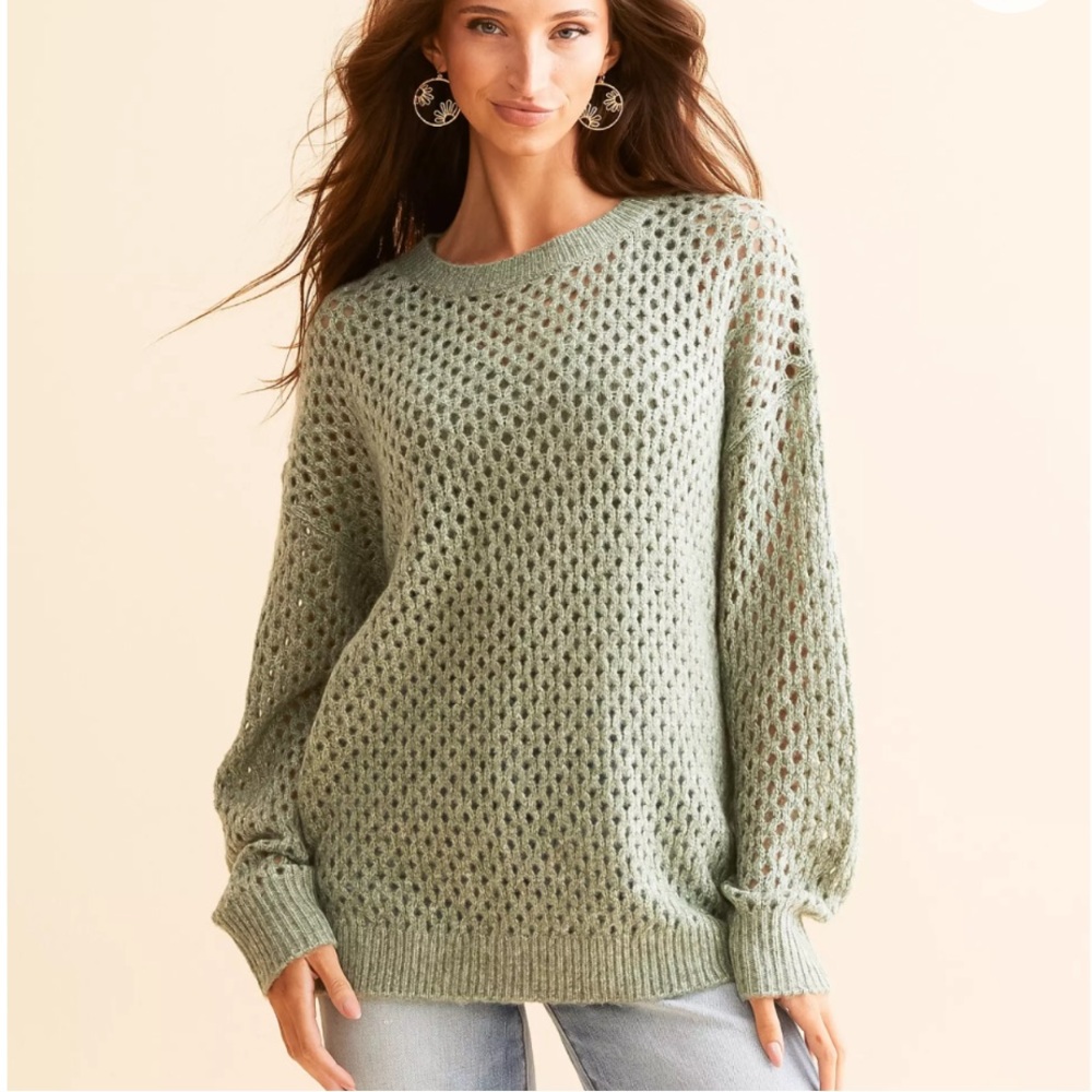 Daytrip | Open Stitch Oversized Sweater